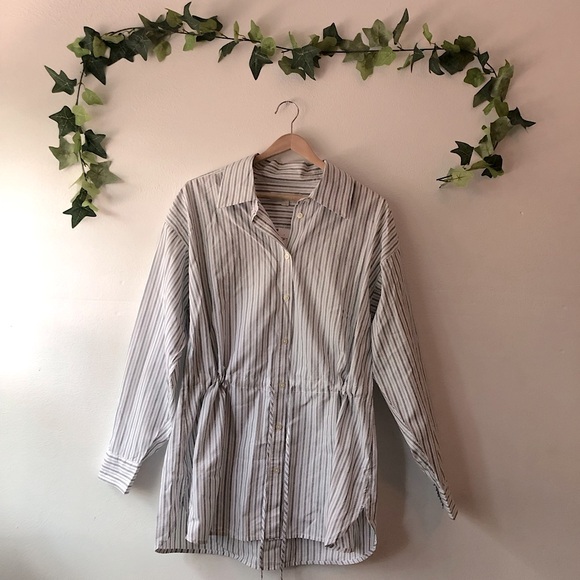 Loft Cotton & Modal Button Up Long Sleeve Tunic Blouse - Picture 2 of 11
